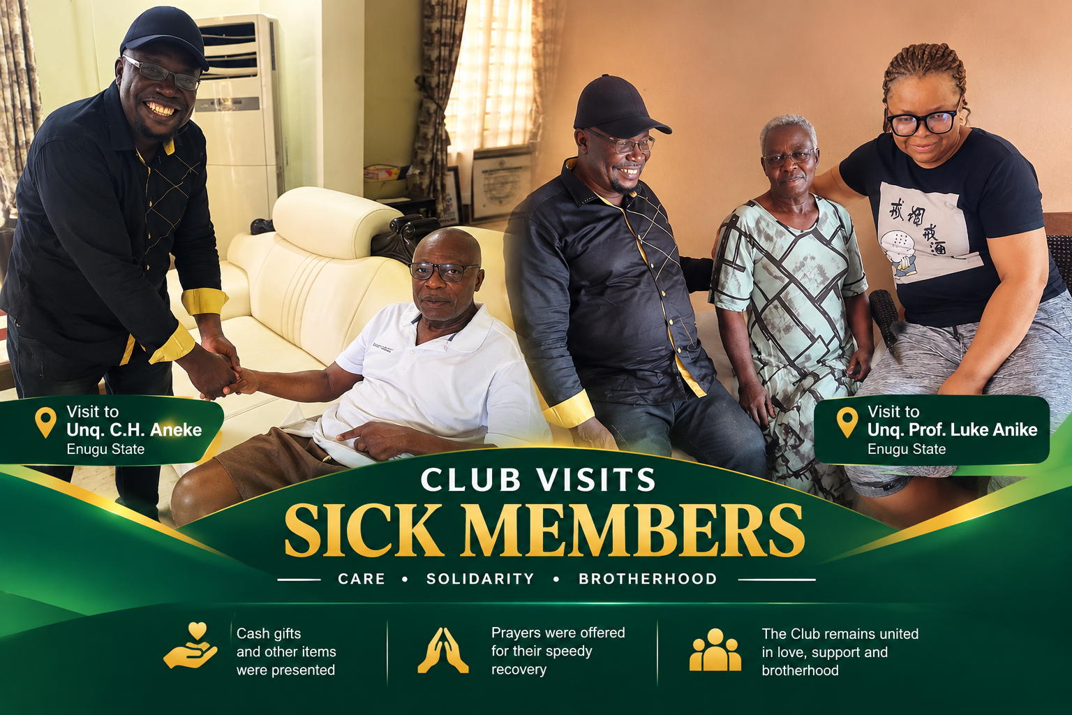 Club Visits Sick Members
